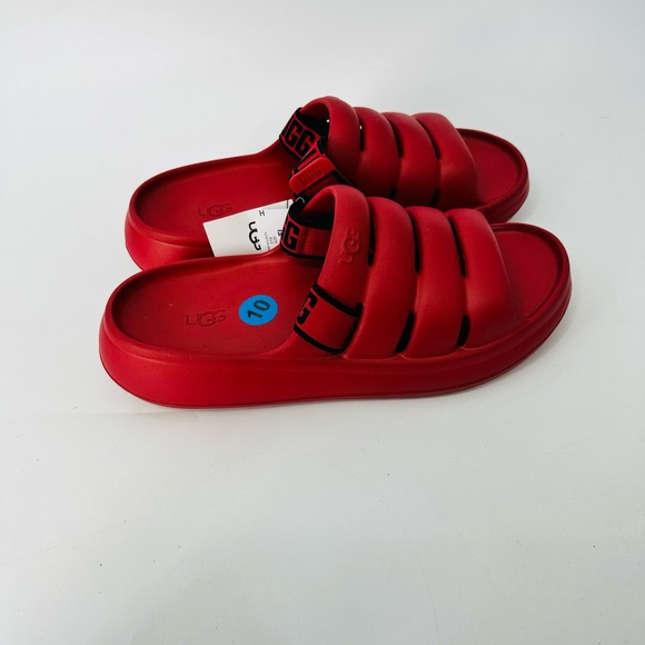 UGG Men's Sport Yeah Red/Black Strap Sandals Size 10 NEW With Tags - Picture 4 of 7